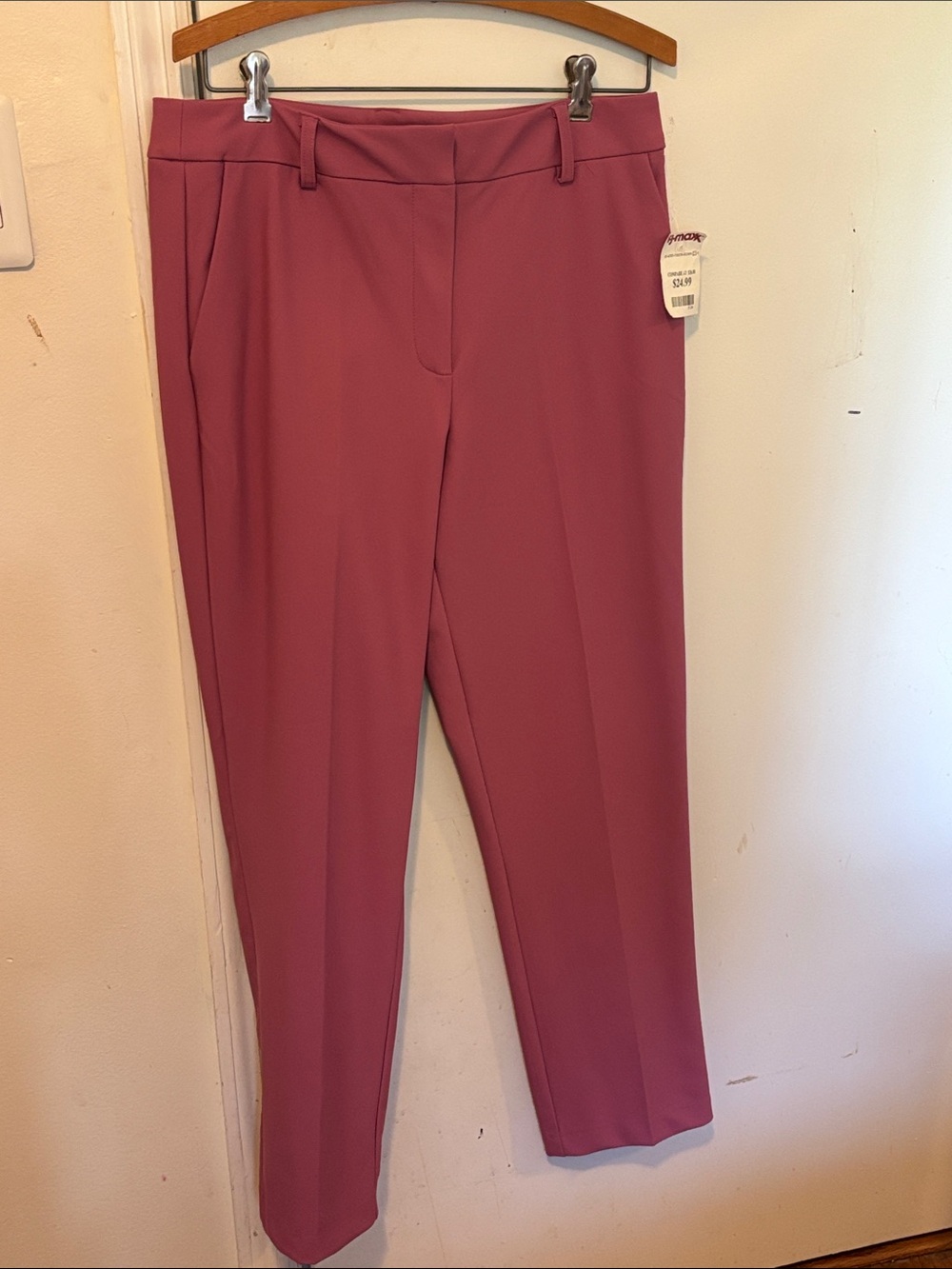 Christian Siriano Tailored Trousers in Rose Mauve